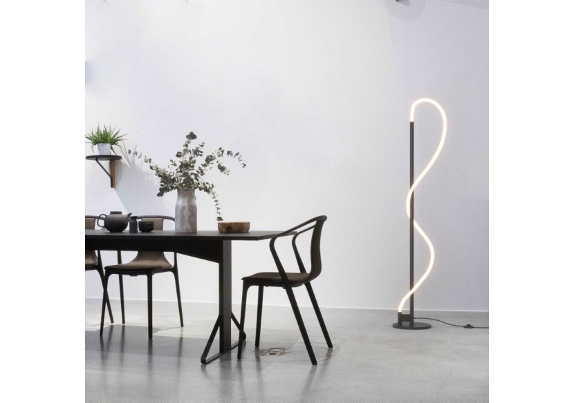 Lampadaire moderne à néon ondulant "Corda"-360 degrés-Dimmable-30W-3000K - L3081-N - Barcelona LED Lampadaire moderne à néon ondulant "Corda"-360 degrés-Dimmable-30W-3000K - L3081-N - Barcelona LED