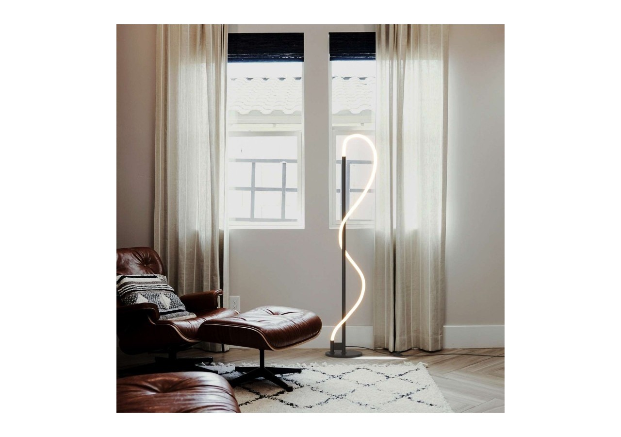 Lampadaire moderne à néon ondulant "Corda"-360 degrés-Dimmable-30W-3000K - L3081-N - Barcelona LED