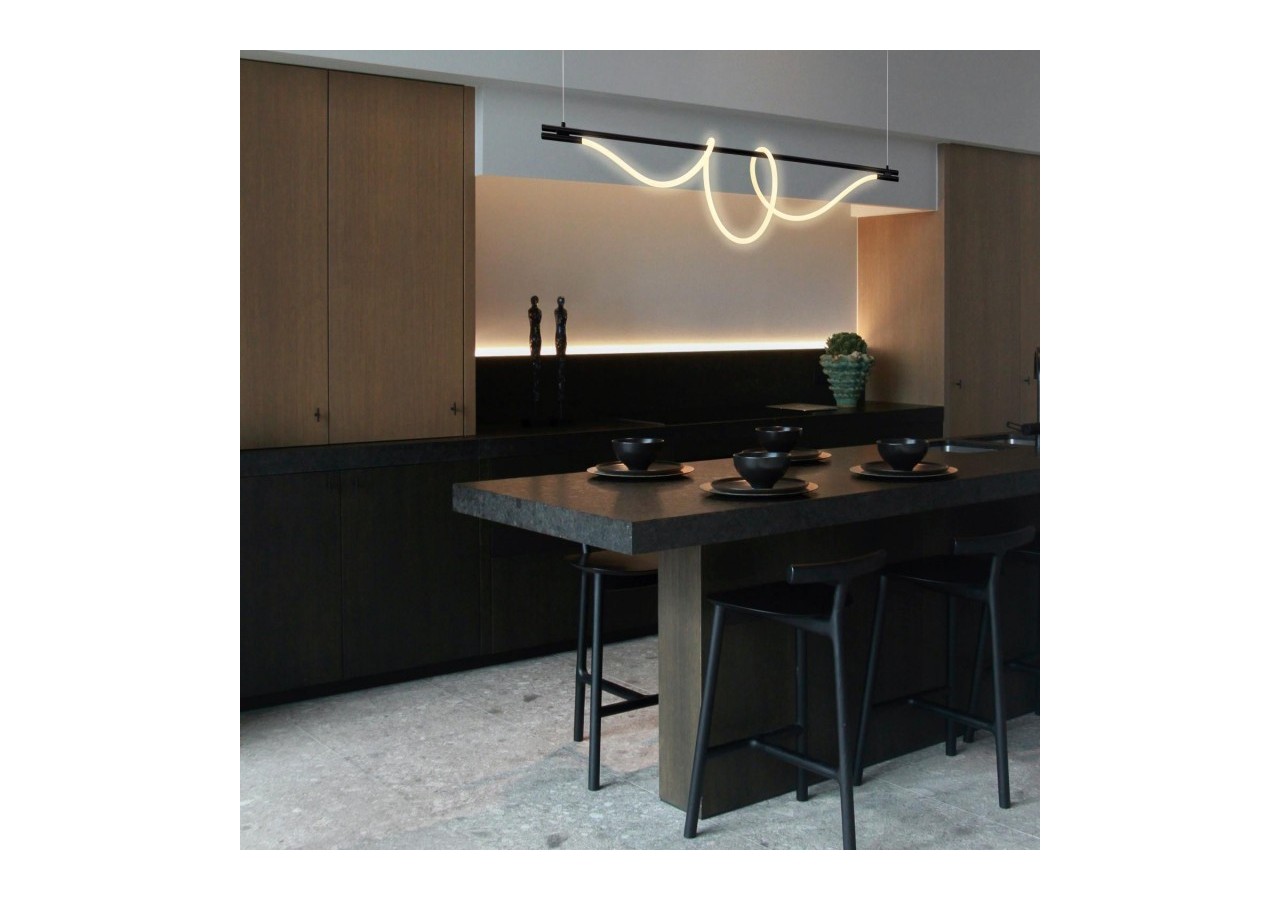 Suspension moderne à néon enroulé "Corda"-360 degrés-45W-3000K - L3080-N - Barcelona LED