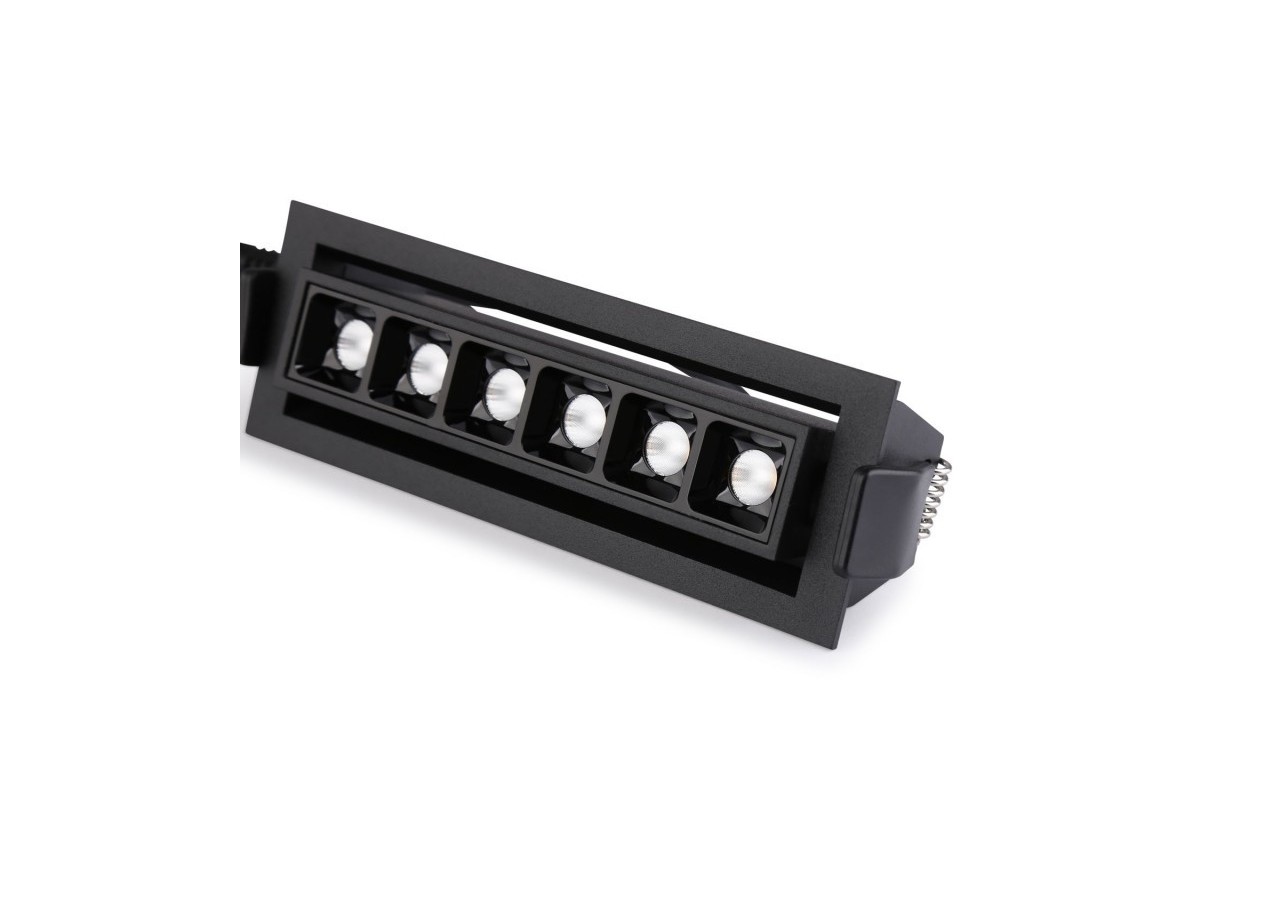 Spot LED encastré linéaire 10W-Orientable-UGR18-IRC90-Puce OSRAM-2800K - B1215-N-BC - Barcelona LED
