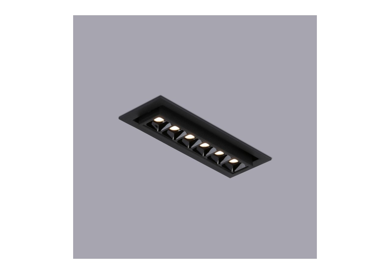 Spot LED encastré linéaire 10W-Orientable-UGR18-IRC90-Puce OSRAM-2800K - B1215-N-BC - Barcelona LED