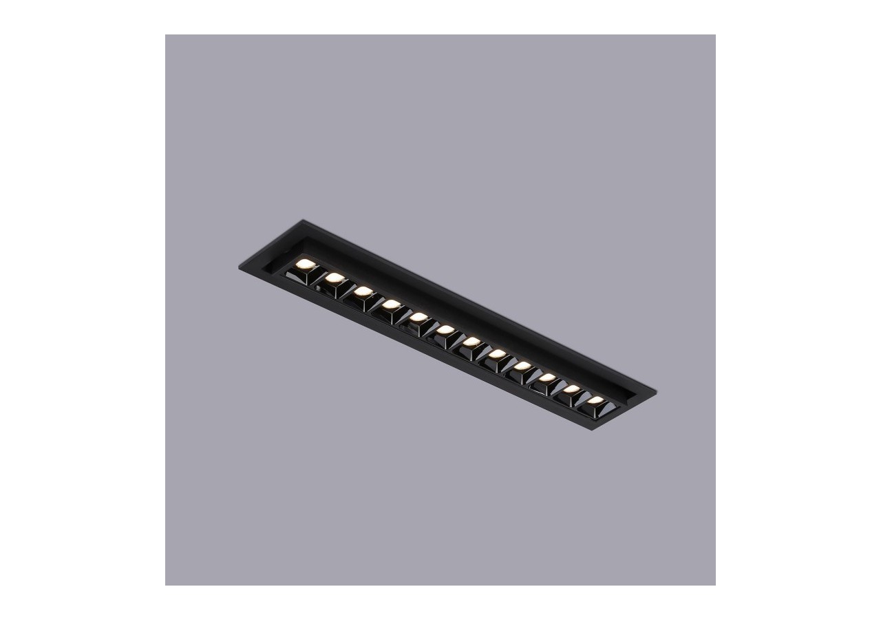Spot LED encastré linéaire 20W-Orientable-UGR18-IRC90-Puce OSRAM-2800K - B1216-N-BC - Barcelona LED
