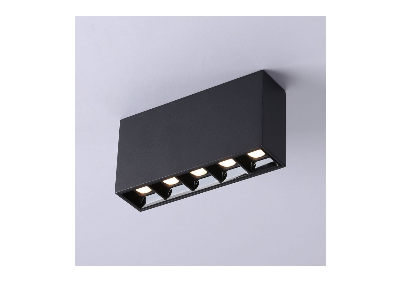 Spot LED linéaire de surface noir-10W-UGR18-IRC90-Puce OSRAM - B1324-N-BC - Barcelona LED
