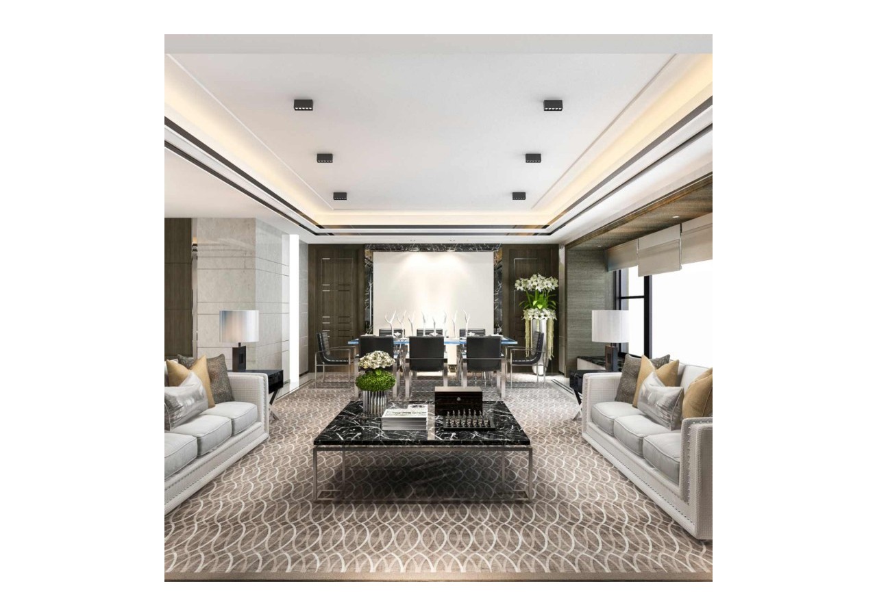 Spot LED linéaire de surface noir-10W-UGR18-IRC90-Puce OSRAM - B1324-N-BC - Barcelona LED