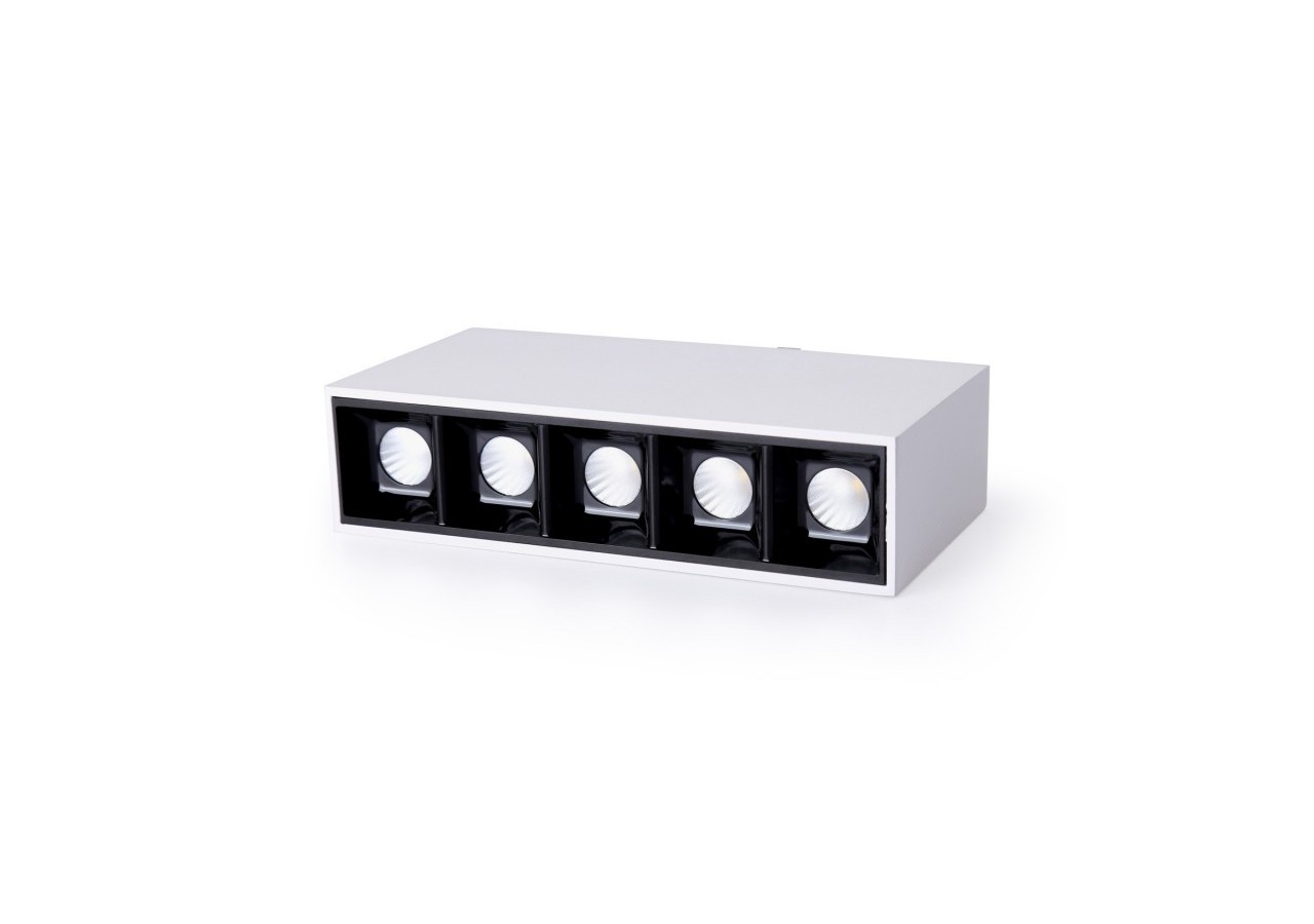 Spot LED linéaire de surface blanc-10W-UGR18-IRC90-Puce OSRAM - B1324-B-BC - Barcelona LED