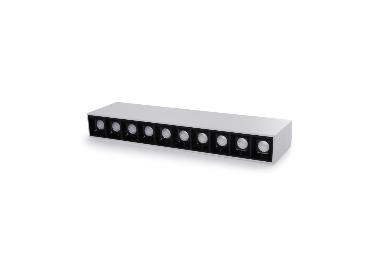 Spot LED linéaire de surface blanc-20W-UGR18-IRC90-OSRAM Chip - B1325-B-BN - Barcelona LED