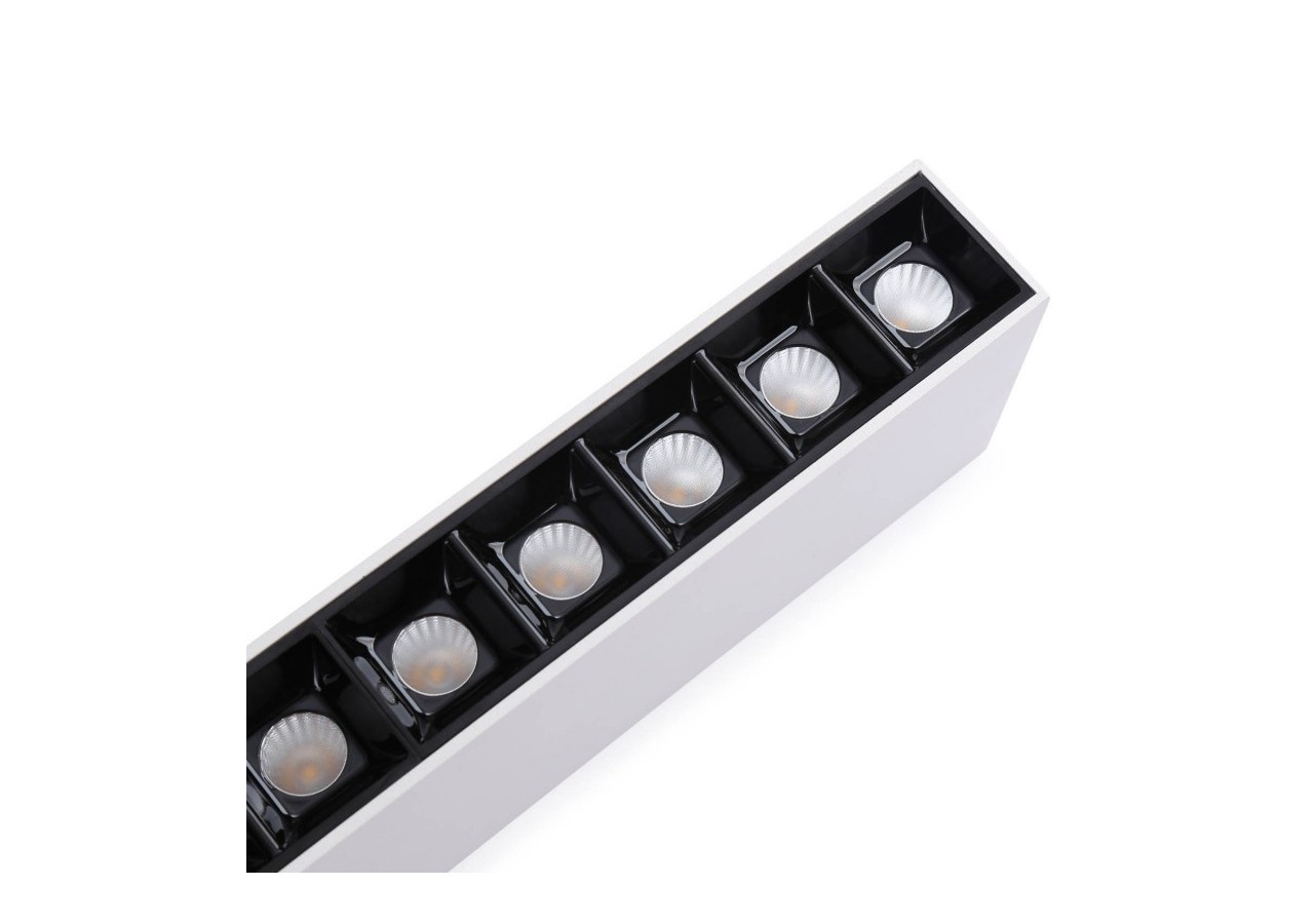 Spot LED linéaire de surface blanc-20W-UGR18-IRC90-OSRAM Chip - B1325-B-BN - Barcelona LED