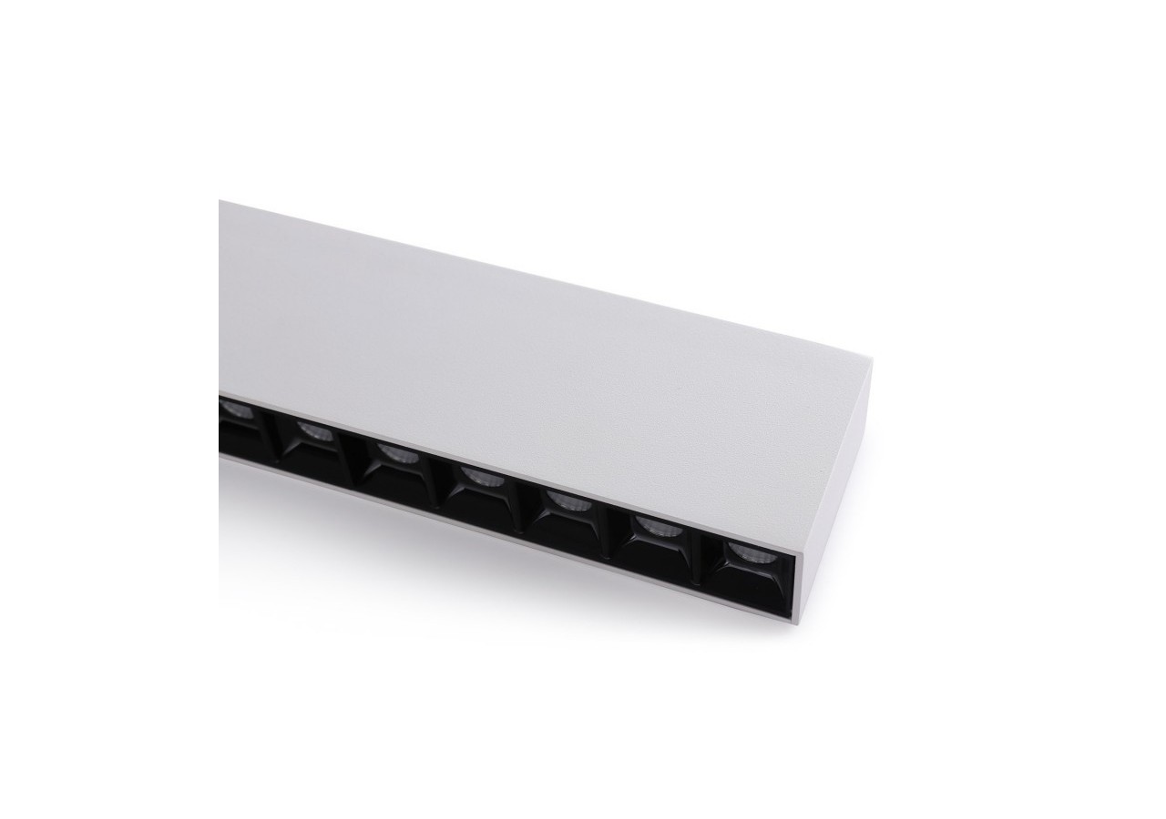 Spot LED linéaire de surface blanc-20W-UGR18-IRC90-OSRAM Chip - B1325-B-BN - Barcelona LED