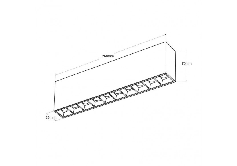 Spot LED linéaire de surface noir-20W-UGR18-IRC90-OSRAM Chip - B1325-N-BC - Barcelona LED Spot LED linéaire de surface noir-20W-UGR18-IRC90-OSRAM Chip - B1325-N-BC - Barcelona LED