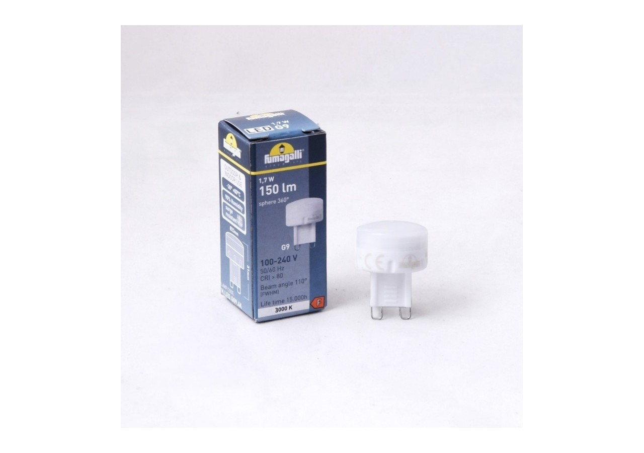 Ampoule LED G9-1,7W-Fumagalli - H.LED.G09.3K - Barcelona LED