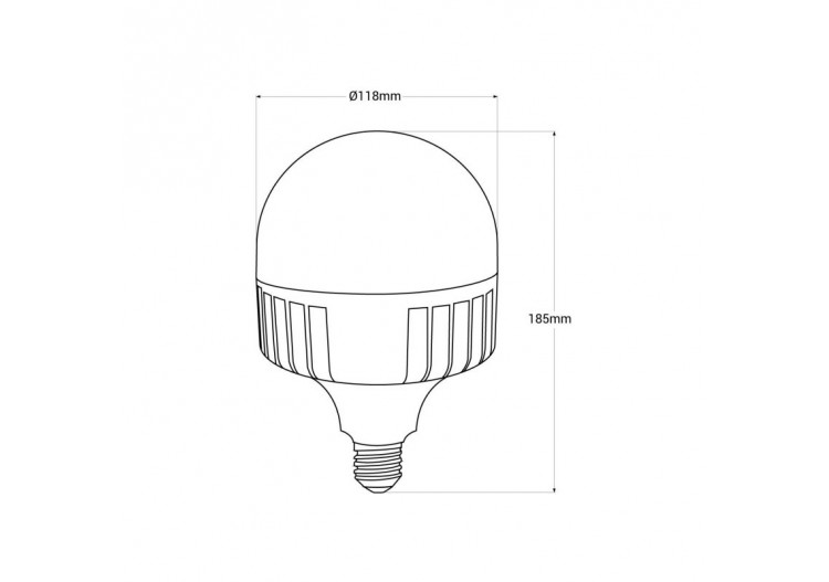 Ampoule LED E27 haute puissance-50W-Fumagalli-diamètre 118mm - H.LED.HIP.3K - Barcelona LED 2