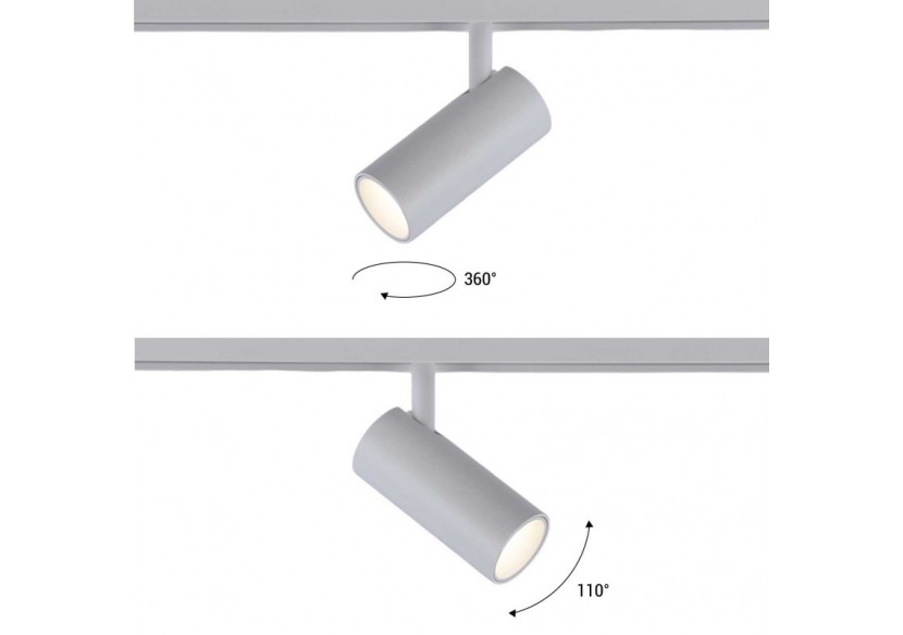 Spot LED sur rail magnétique 48V-6W-Blanc - PMC-6W-B-BC - Barcelona LED