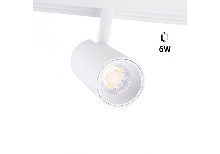 Spot LED sur rail magnétique 48V-6W-Blanc - PMC-6W-B-BN - Barcelona LED