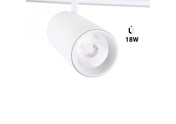 Spot LED sur rail magnétique 48V-18W-Blanc - PMC-18W-B-BN - Barcelona LED