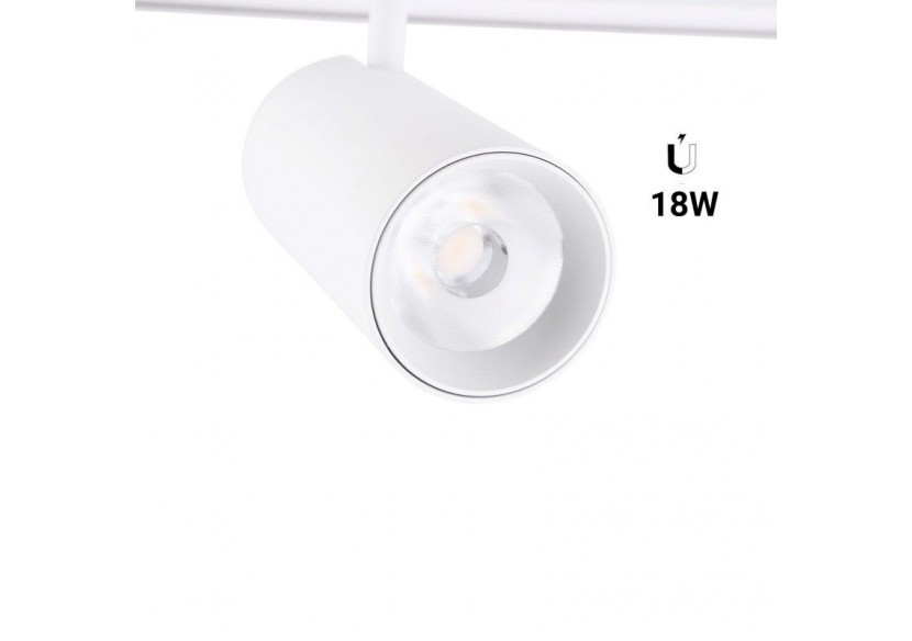 Spot LED sur rail magnétique 48V-18W-Blanc - PMC-18W-B-BN - Barcelona LED