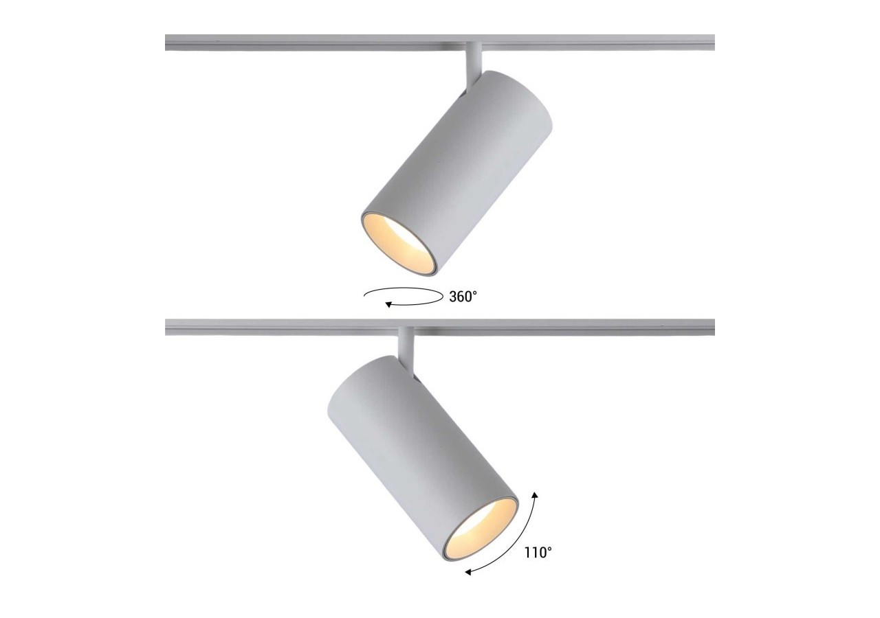 Spot LED sur rail magnétique 48V-18W-Blanc - PMC-18W-B-BN - Barcelona LED