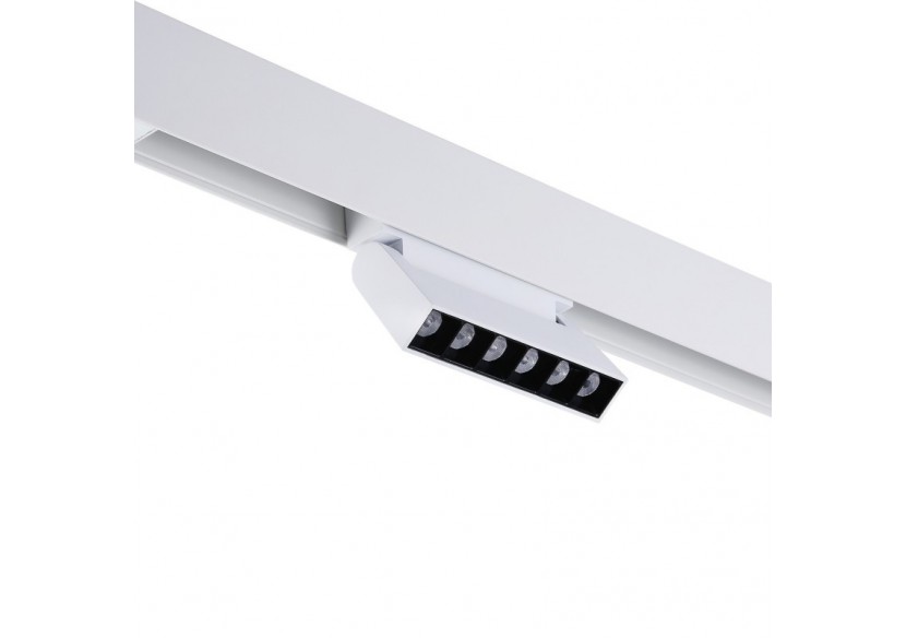 Spot LED linéaire orientable sur rail magnétique 48V-6W-UGR16-Blanc - PML-6WU18-B-BC - Barcelona LED