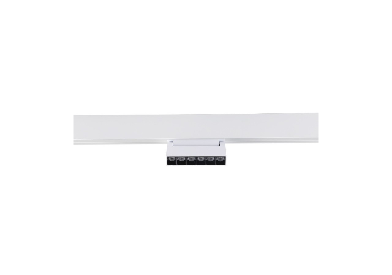 Spot LED linéaire orientable sur rail magnétique 48V-6W-UGR16-Blanc - PML-6WU18-B-BC - Barcelona LED