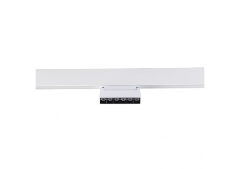 Spot LED linéaire orientable sur rail magnétique 48V-6W-UGR16-Blanc - PML-6WU18-B-BC - Barcelona LED