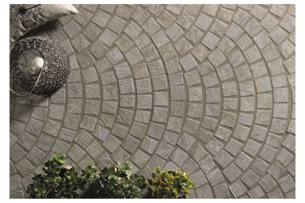 Carrelage en grès cérame imitation pavés en pierre Stonequartz - Alfalux : Confort'Mat