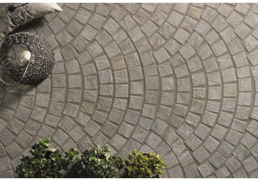 Carrelage en grès cérame imitation pavés en pierre Stonequartz - Alfalux : Confort'Mat