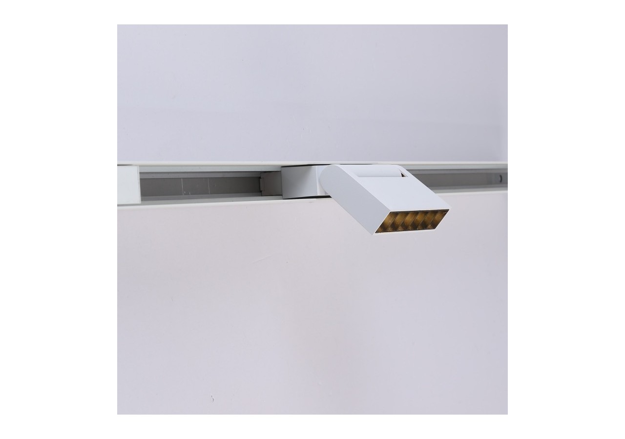 Spot LED linéaire orientable sur rail magnétique 48V-6W-UGR16-Blanc - PML-6WU18-B-BC - Barcelona LED