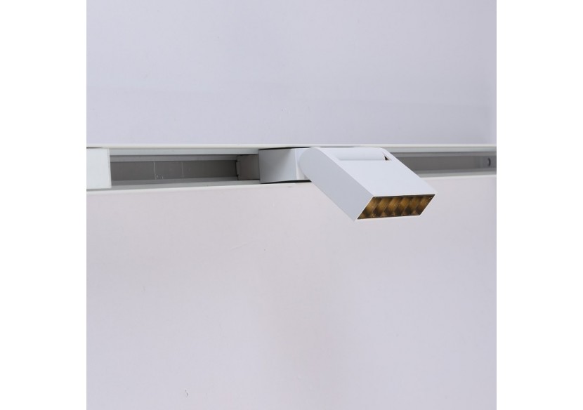 Spot LED linéaire orientable sur rail magnétique 48V-6W-UGR16-Blanc - PML-6WU18-B-BC - Barcelona LED