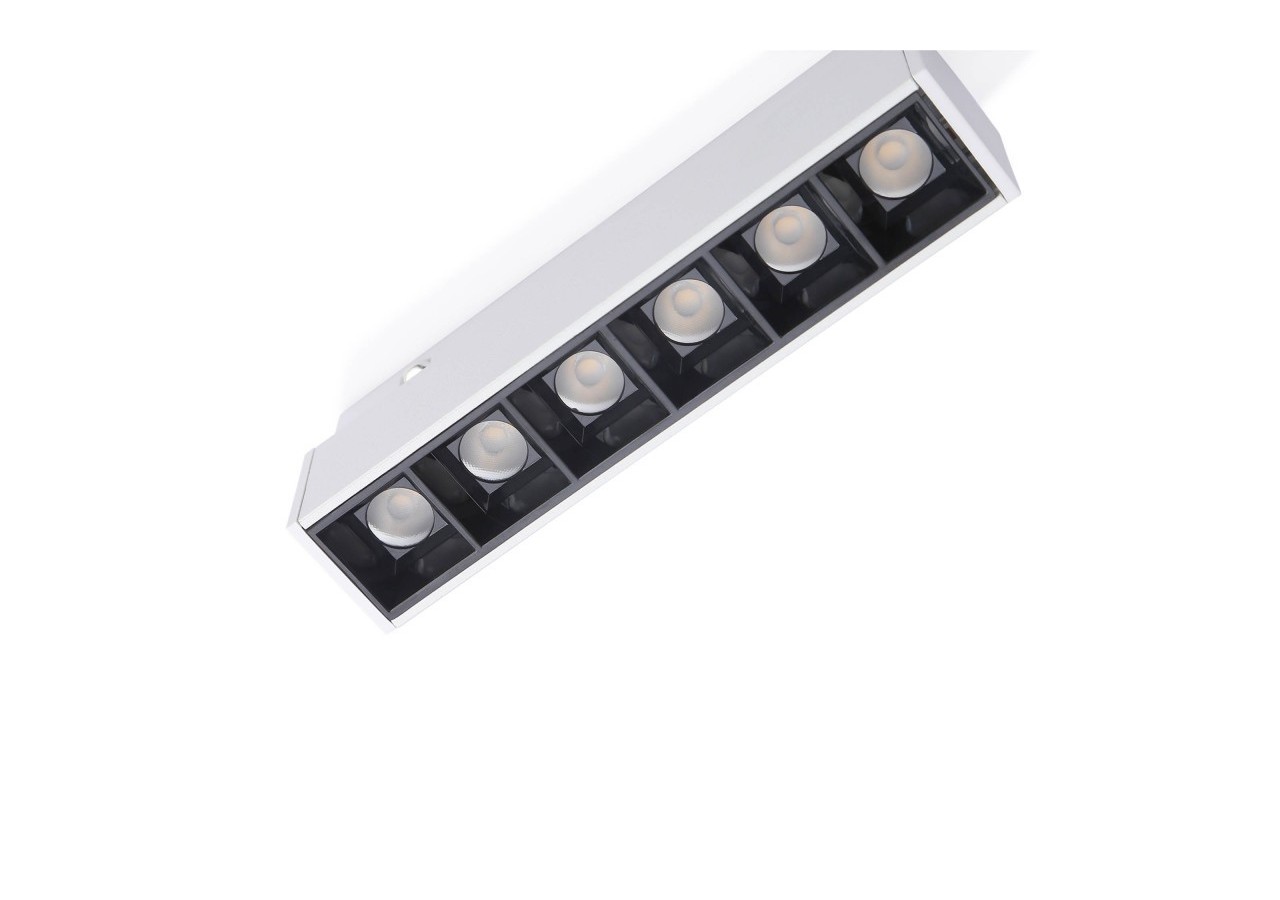 Spot LED linéaire sur rail magnétique 48V-6W-UGR 16-Blanc - LM-112U18-B-BN - Barcelona LED