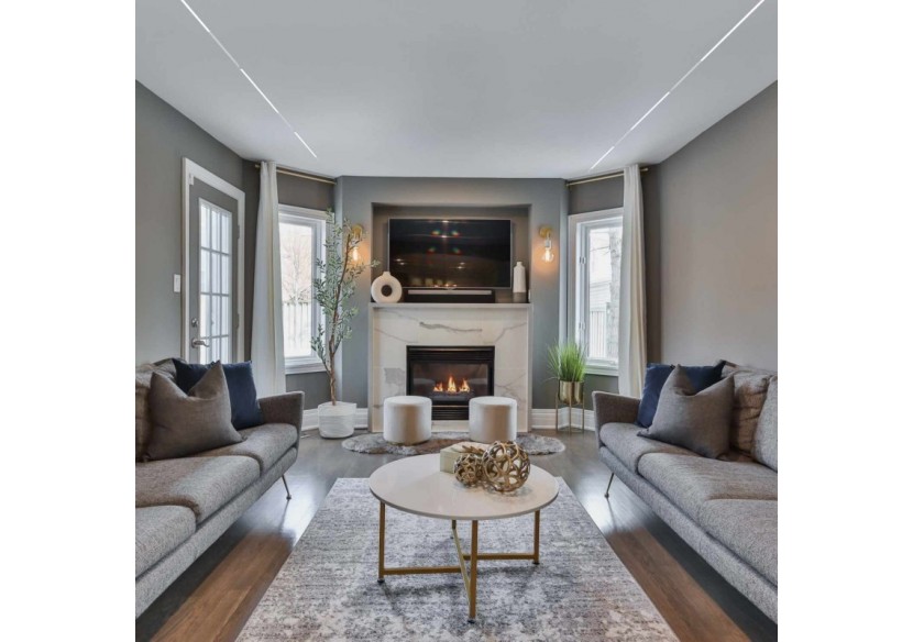 Spot LED linéaire opale sur rail magnétique 48V-20W-Blanc - LM-600-B-BN - Barcelona LED