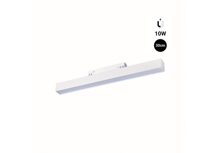 Spot LED linéaire opale sur rail magnétique 48V-10W-Blanc - LM-300-B-BC - Barcelona LED
