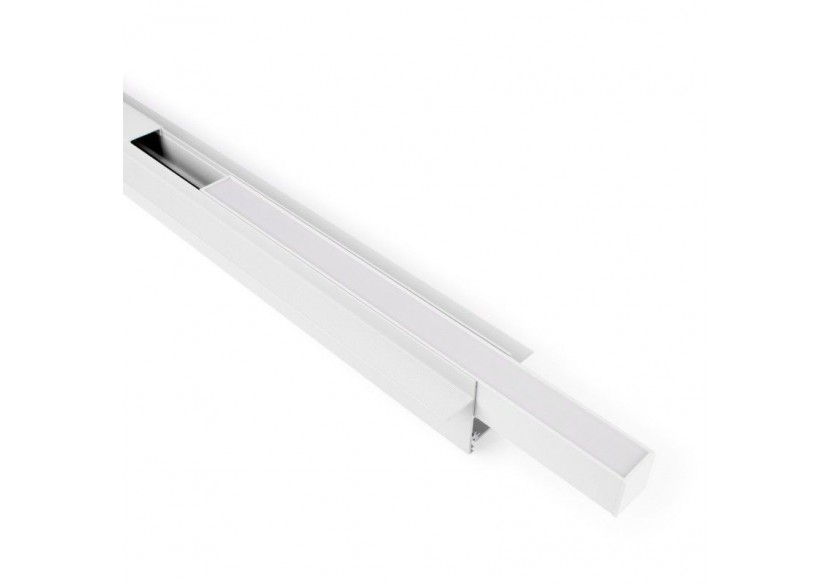 Spot LED linéaire opale sur rail magnétique 48V-10W-Blanc - LM-300-B-BC - Barcelona LED