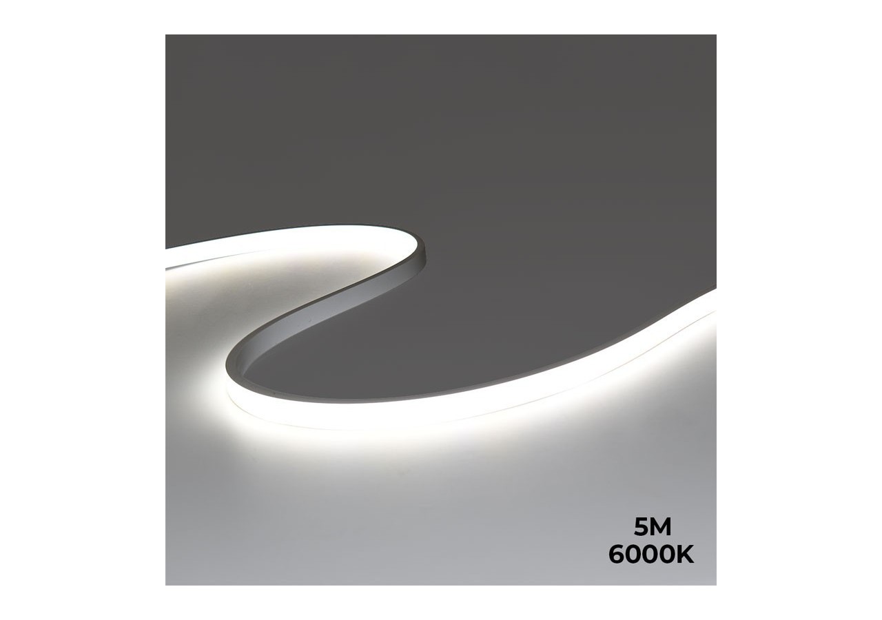 Néon LED flexible 24V DC-5x11mm-5m-Kit complet-11W/m-320 LED/m-IP67-À courbure verticale - N511-5M-BF - Barcelona LED