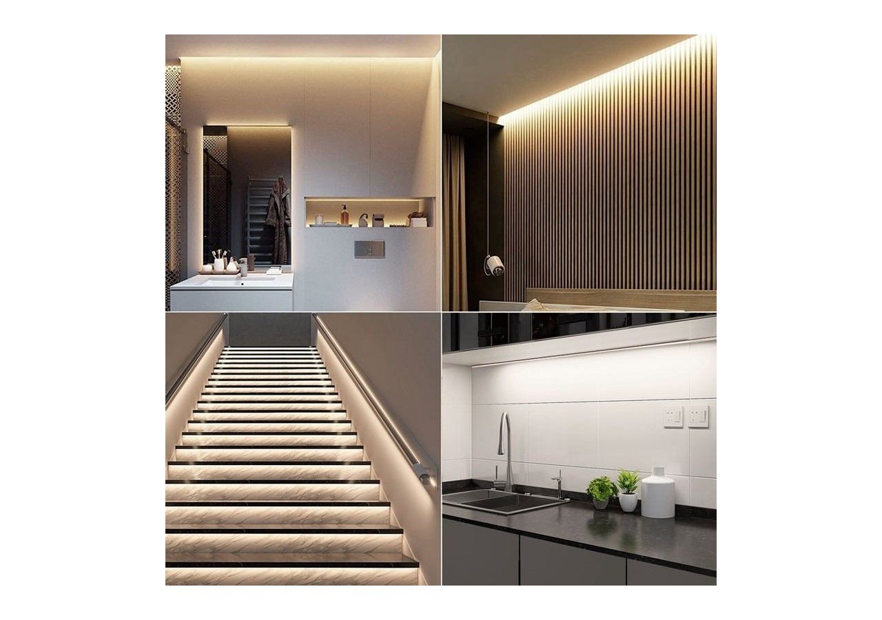 Néon LED flexible 24V DC-5x11mm-5m-Kit complet-11W/m-320 LED/m-IP67-À courbure verticale - N511-5M-BF - Barcelona LED