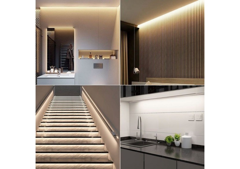 Néon LED flexible 24V DC-5x11mm-5m-Kit complet-11W/m-320 LED/m-IP67-À courbure verticale - N511-5M-BF - Barcelona LED