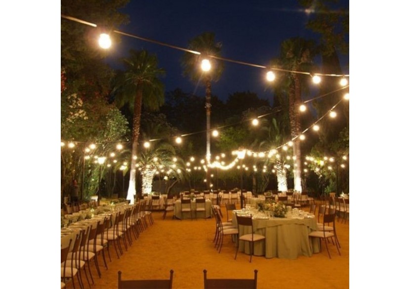 Kit guirlande lumineuse extérieure 10m + 10 ampoules LED E27 1W-IP44-Blanc chaud - K_L1500-N - Barcelona LED Kit guirlande lumineuse extérieure 10m + 10 ampoules LED E27 1W-IP44-Blanc chaud - K_L1500-N - Barcelona LED