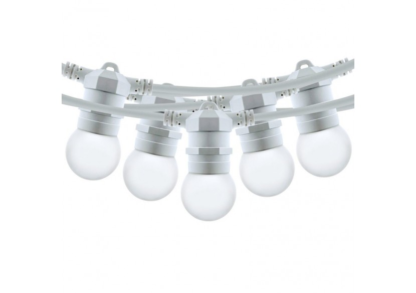 Kit guirlande lumineuse extérieure 10m + 10 ampoules LED E27 1W-IP44-Blanc chaud - K_L1500-B - Barcelona LED Kit guirlande lumineuse extérieure 10m + 10 ampoules LED E27 1W-IP44-Blanc chaud - K_L1500-B - Barcelona LED