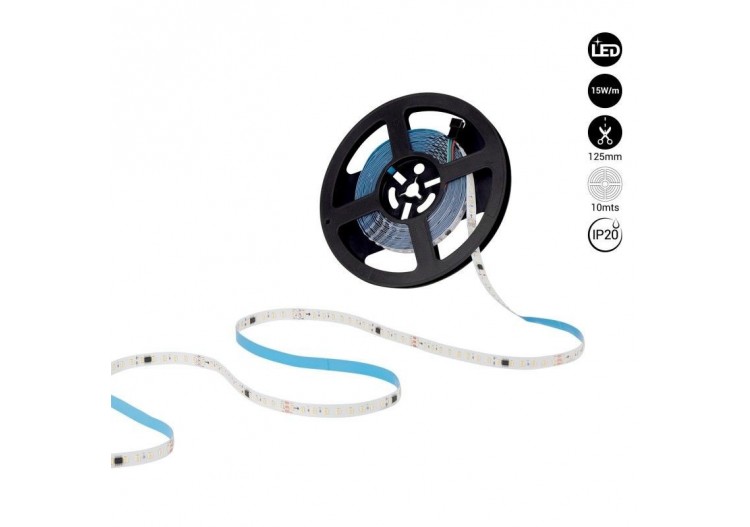 Ruban LED monochrome intelligent IC 24V DC-15W/m-IP20-120LED/m-Largeur 10mm-10m - B1577-BN - Barcelona LED