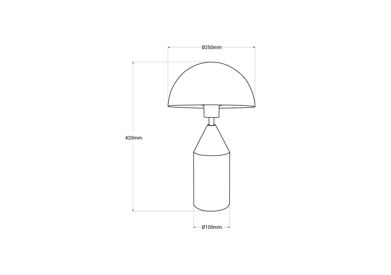 Lampe à poser en métal "Cutt"-E27 / Inspiration "Atollo" - L3083-B - Barcelona LED