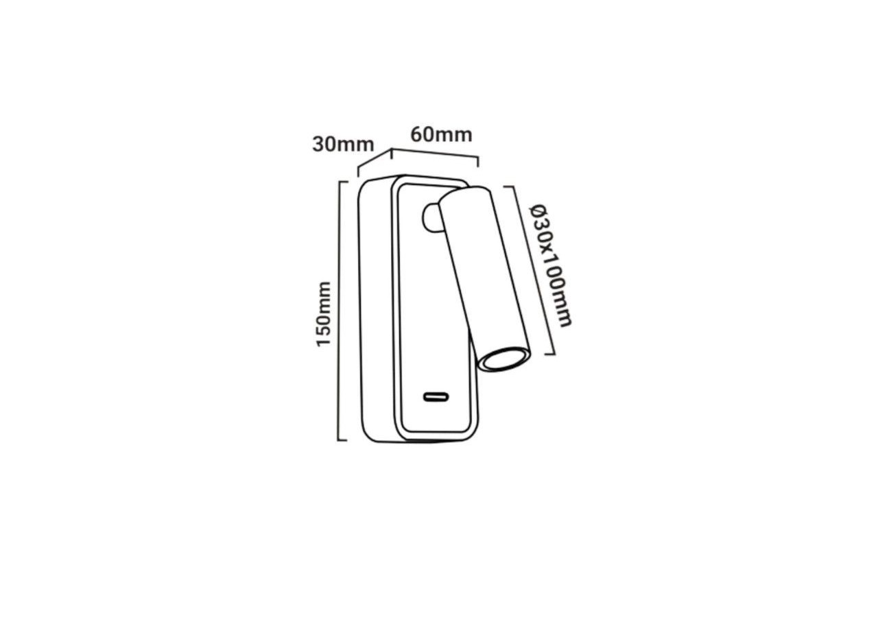Applique de lecture "Irene"-3W-Puce CREE - LN1549-N - Barcelona LED