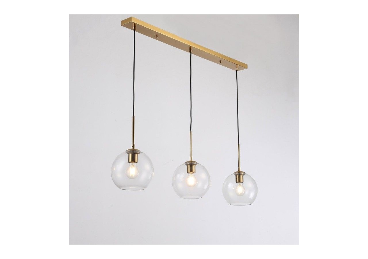 Suspension 3 boules en verre cristal "Merce"-3 x E27 - LC301-D - Barcelona LED