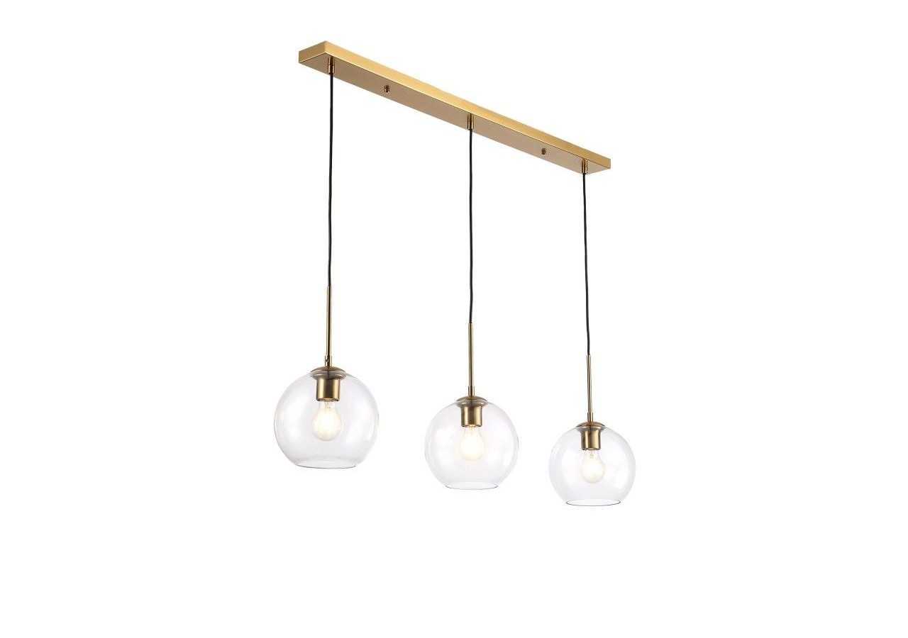 Suspension 3 boules en verre cristal "Merce"-3 x E27 - LC301-D - Barcelona LED