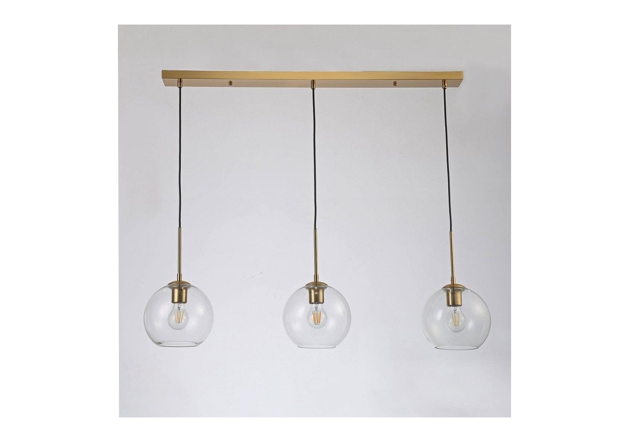 Suspension 3 boules en verre cristal "Merce"-3 x E27 - LC301-D - Barcelona LED