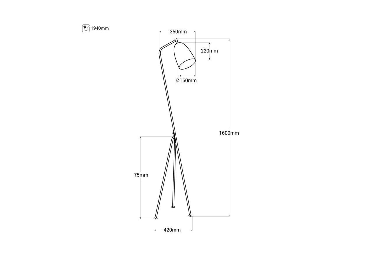 Lampadaire design "Shoppen" - L3093-B - Barcelona LED