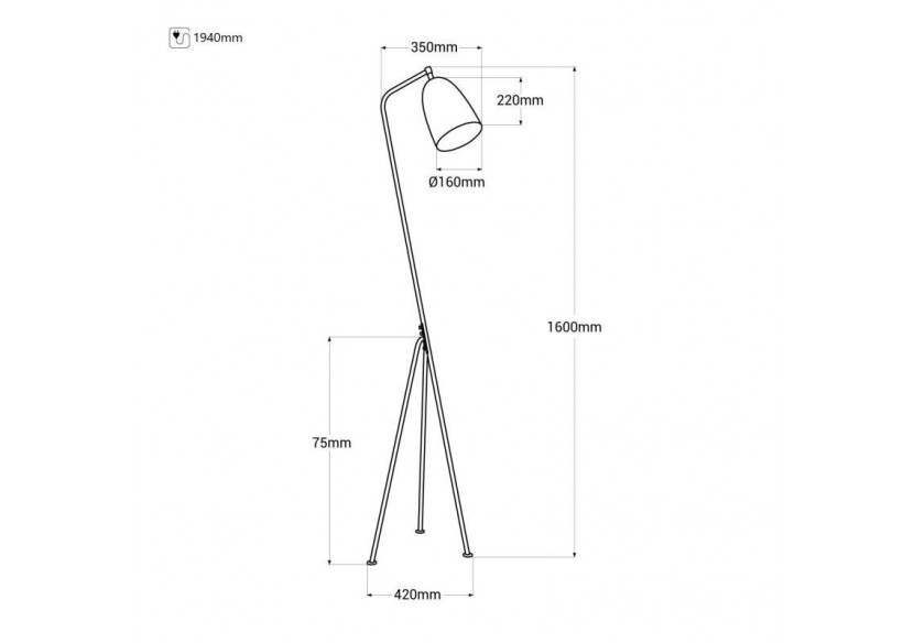 Lampadaire design "Shoppen" - L3093-B - Barcelona LED Lampadaire design "Shoppen" - L3093-B - Barcelona LED