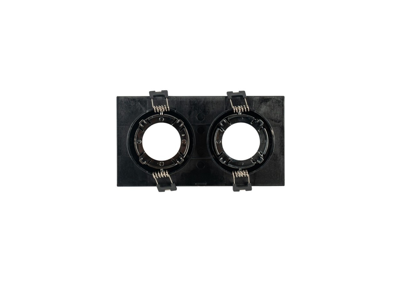 Collerette downlight carrée double orientable GU10 / MR16-Faible indice UGR-Coupe 75 x 150 mm - B922-GN - Barcelona LED