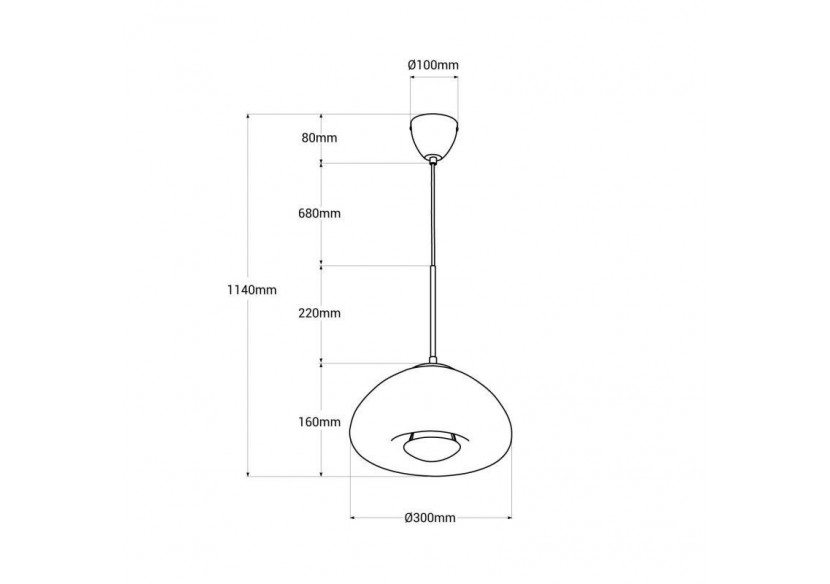 Suspension design "Hugo" - LC103-CR - Barcelona LED