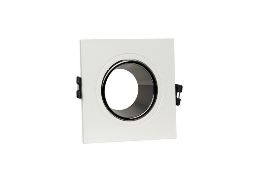 Collerette downlight carrée orientable GU10 / MR16-Faible indice UGR-Coupe diamètre 75 mm - B921-GB - Barcelona LED