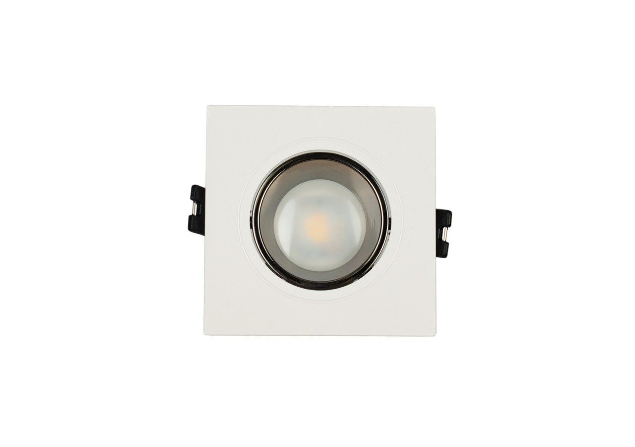 Collerette downlight carrée orientable GU10 / MR16-Faible indice UGR-Coupe diamètre 75 mm - B921-GB - Barcelona LED