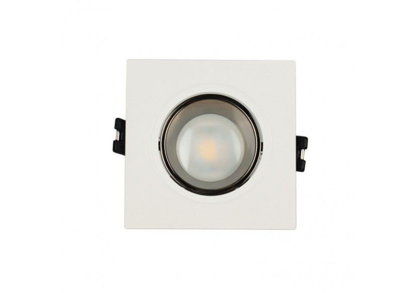 Collerette downlight carrée orientable GU10 / MR16-Faible indice UGR-Coupe diamètre 75 mm - B921-GB - Barcelona LED