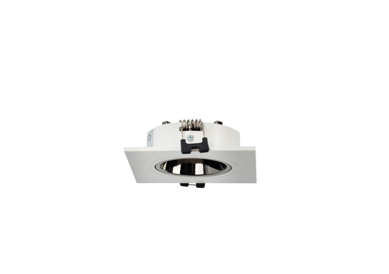 Collerette downlight carrée orientable GU10 / MR16-Faible indice UGR-Coupe diamètre 75 mm - B921-GB - Barcelona LED